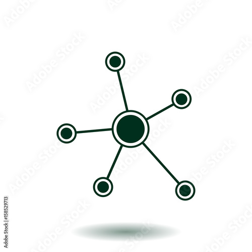 Social network single icon. Global technology. The network of social connections in the business.