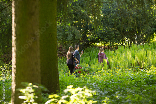 Young people have a rest in the park