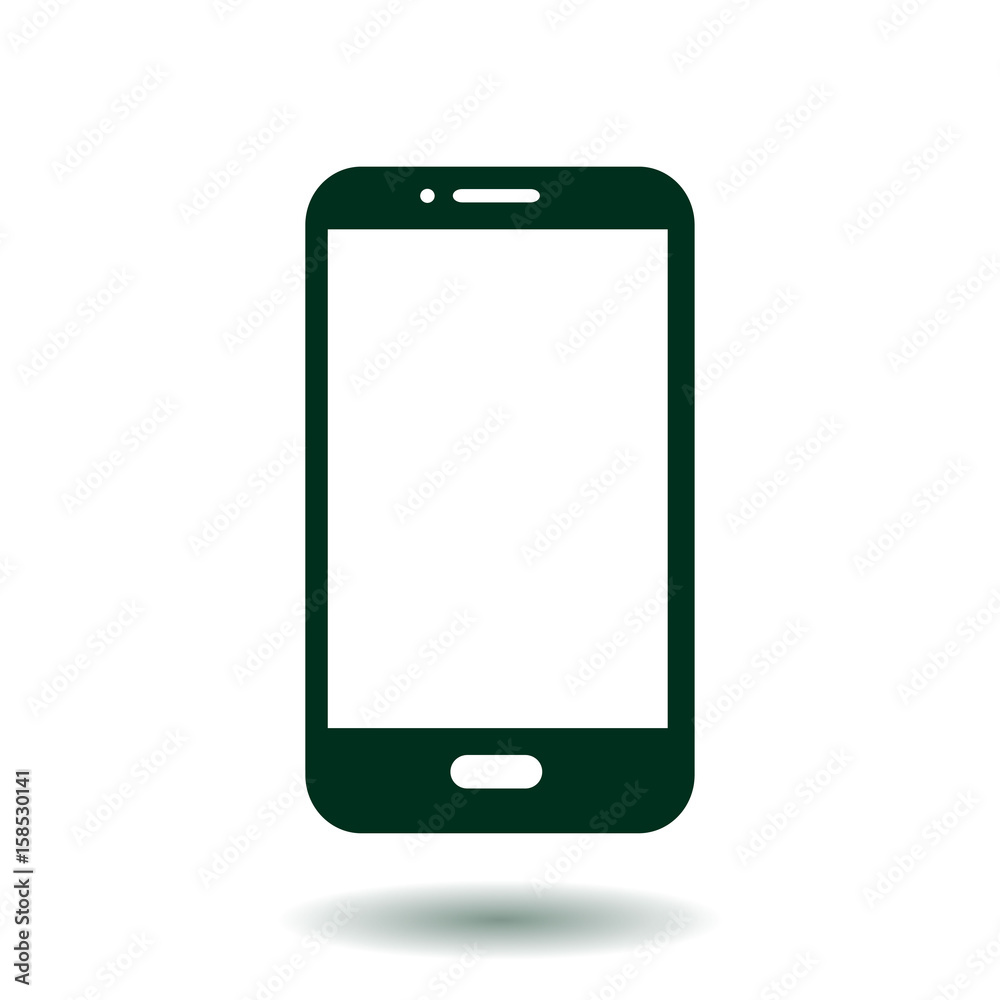 Vector illustration of smartphone icon. Flat design style. Vector illustration of smartphone icon. Flat design style.