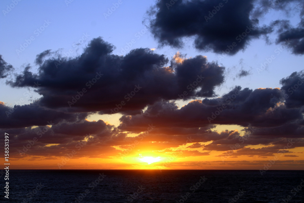 Blazing Sunset in Caribbean