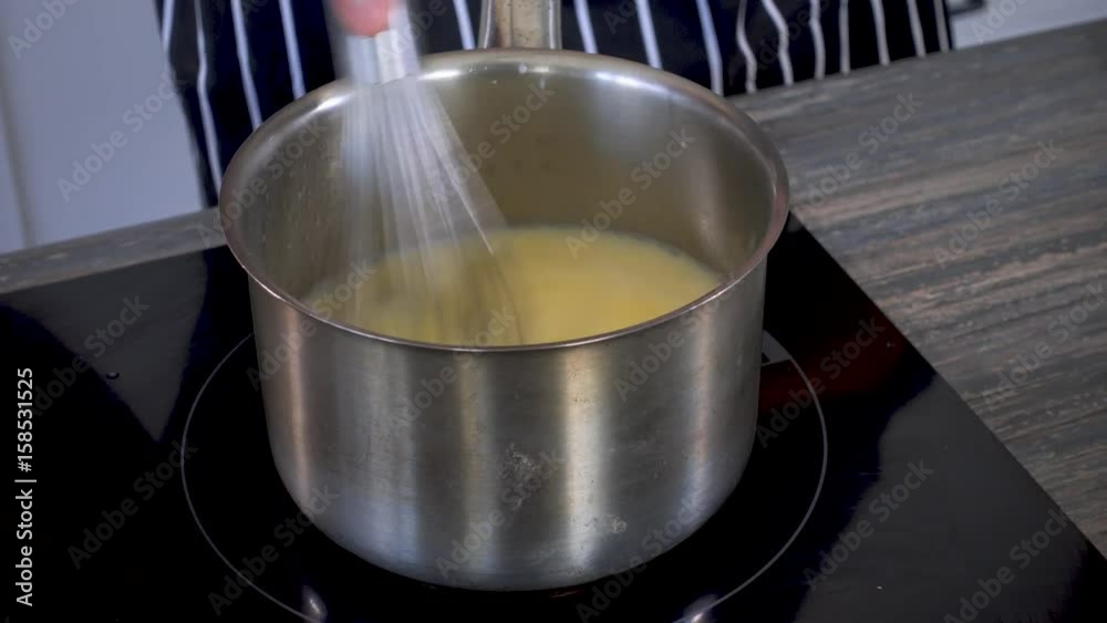 Mixing dough for a delssert in blender Mixing dough for a delssert in blender