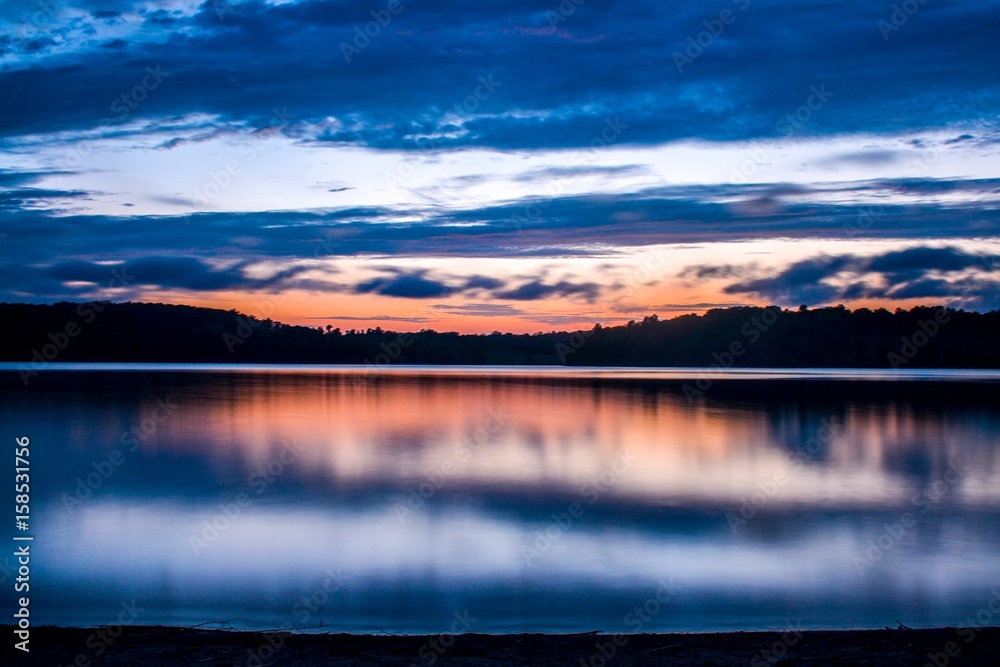 Blue Sunset at Marsh Creek Lake.