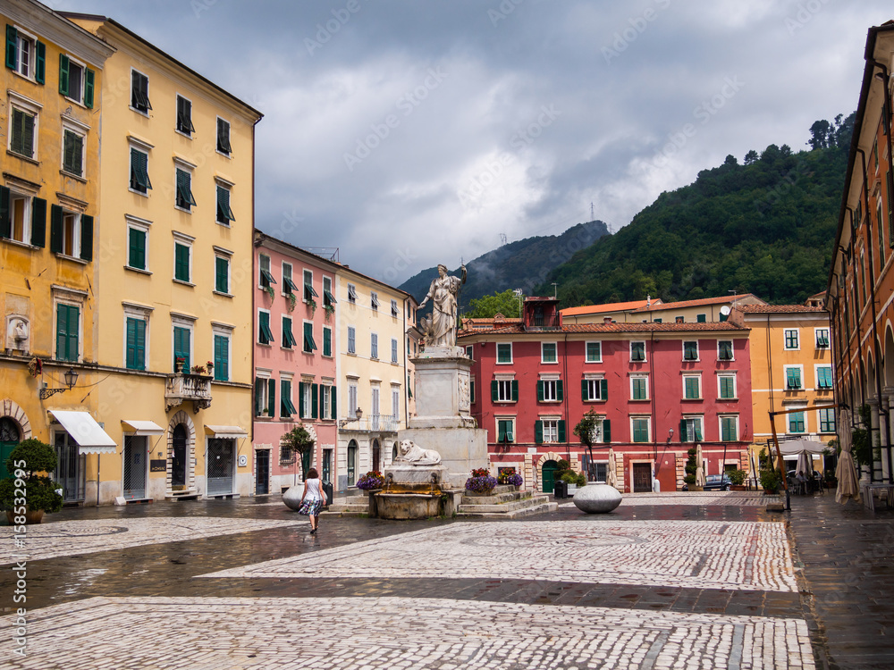Alberica Square in the city of Carrara