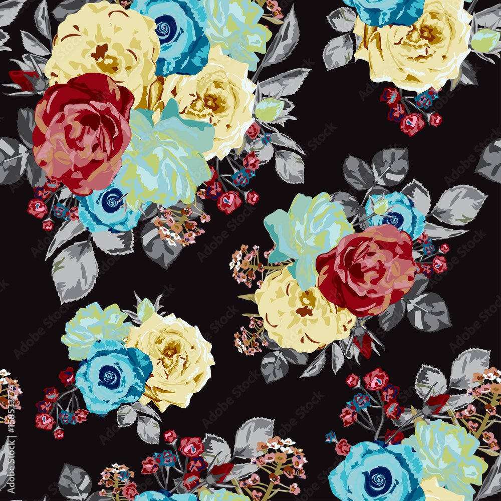 Plakat floral seamless pattern