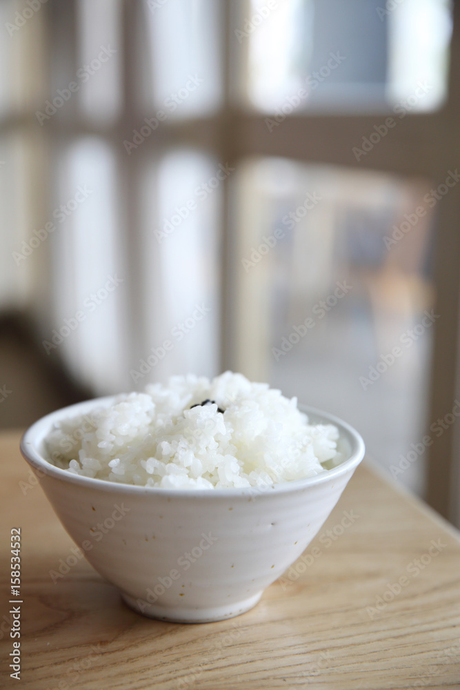 Rice on wood background Rice on wood background