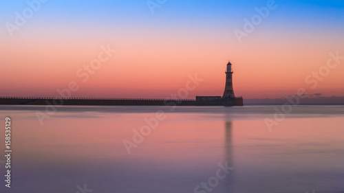 Roker Lighthouse at Sunrise photo