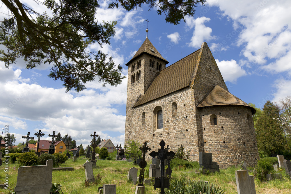 The roman Church of Peter and Paul in Porici, Czech Republic The roman Church of Peter and Paul in Porici, Czech Republic