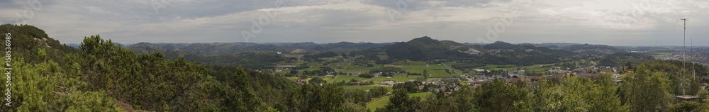 Panorama over Village in Rogaland Norway