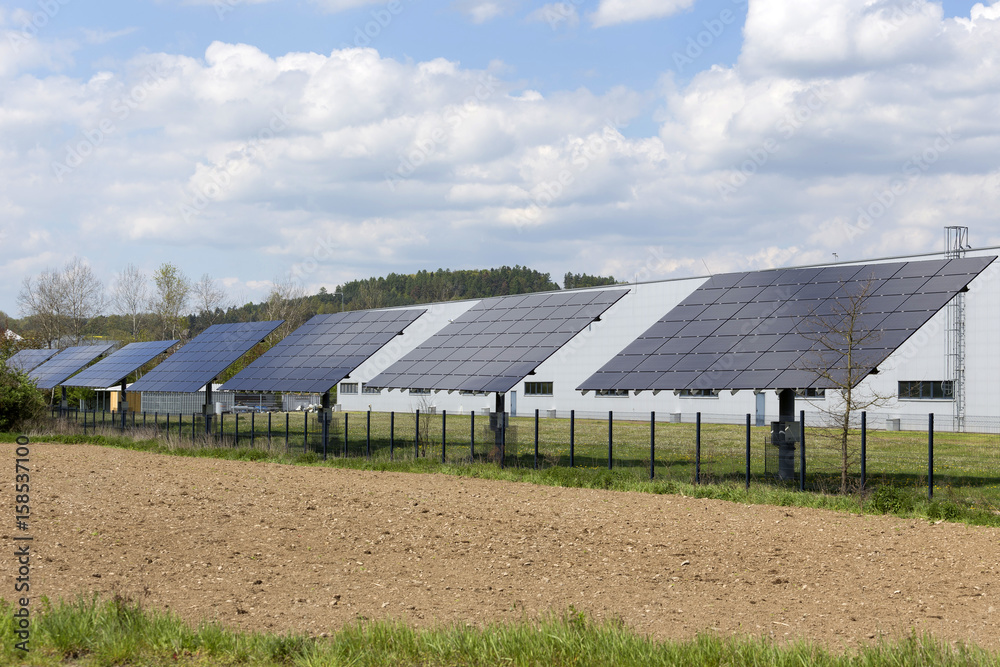 Solar Power Station in the spring Nature Solar Power Station in the spring Nature
