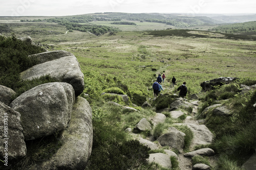 Obraz na płótnie WSPINACZKA, STONAGE EDGE, PEAK DISTRICT, WIELKA BRYTANIA w salonie