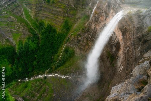 Nervion river source and waterfall