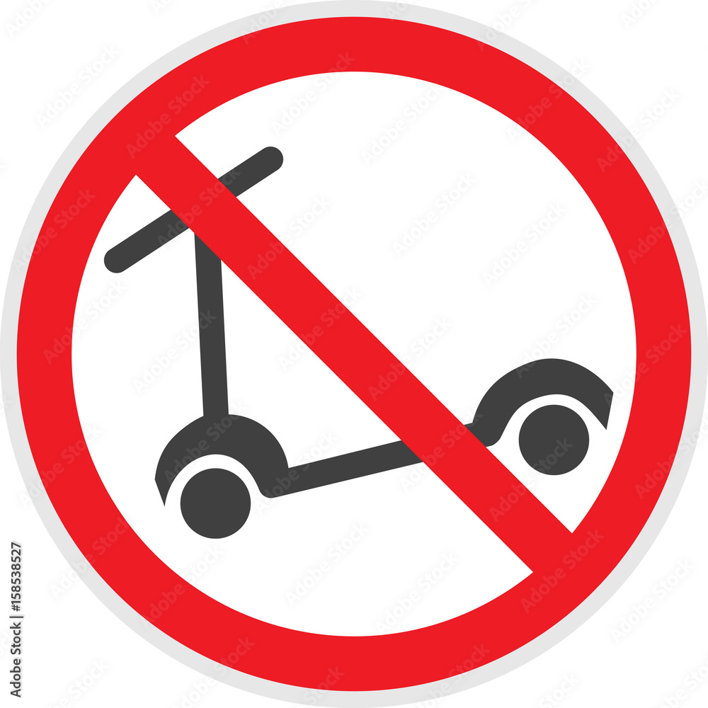 No Scooters Sign No Scooters Sign