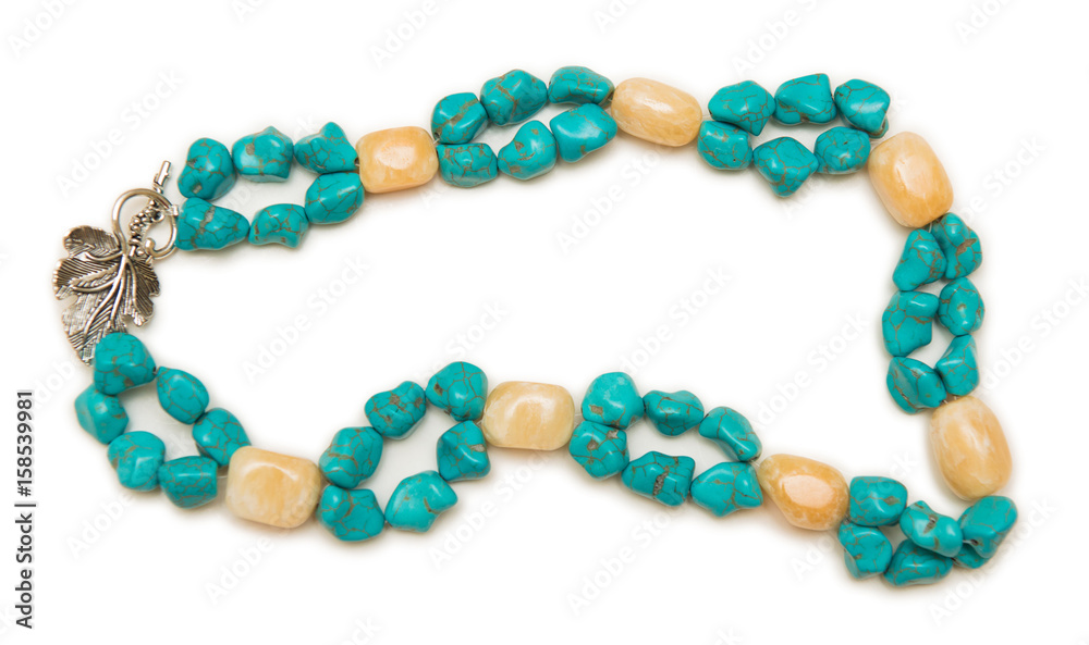 Nice necklace isolated on white background Nice necklace isolated on white background