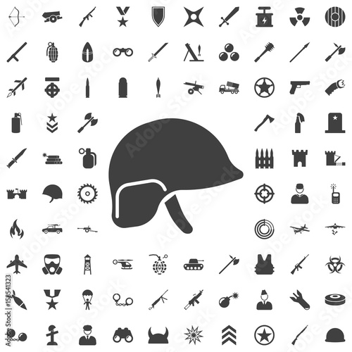 Soldier helmet icon