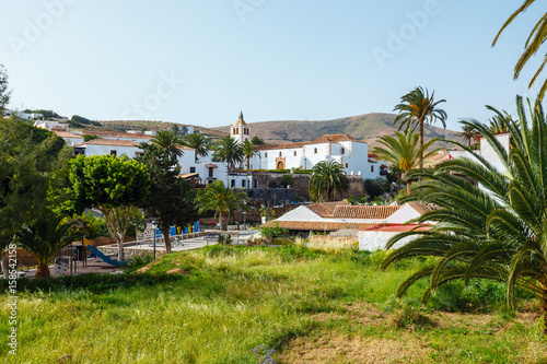 Central square in Betancuria village on Fuerteventura Island, Spain