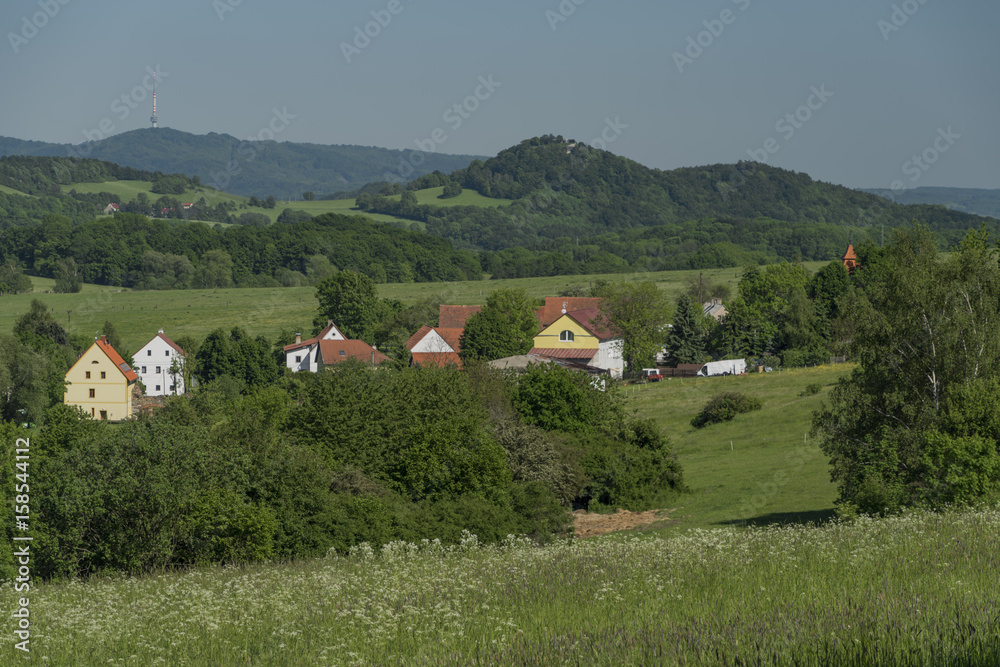 View in Ceske Stredohori near Arnultovice village View in Ceske Stredohori near Arnultovice village