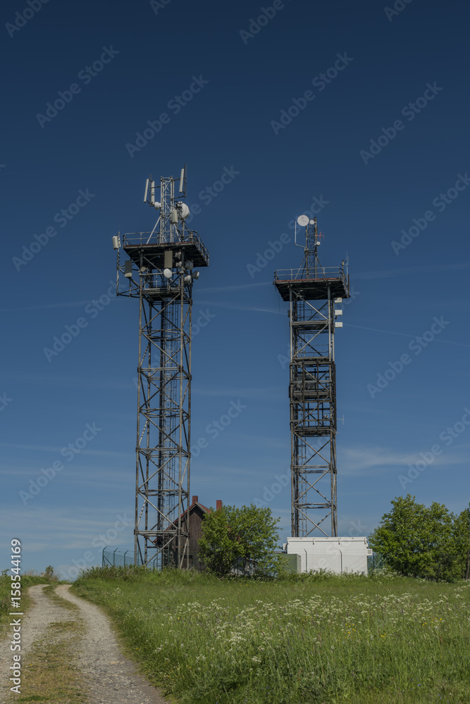 Transmitter near Naklerov hill in north Bohemia