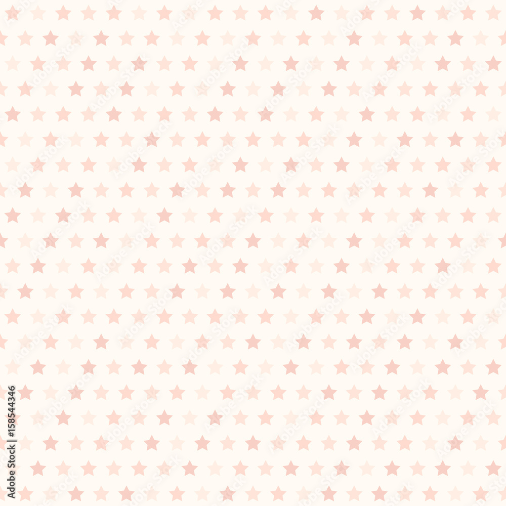 Rose striped star pattern. Seamless vector