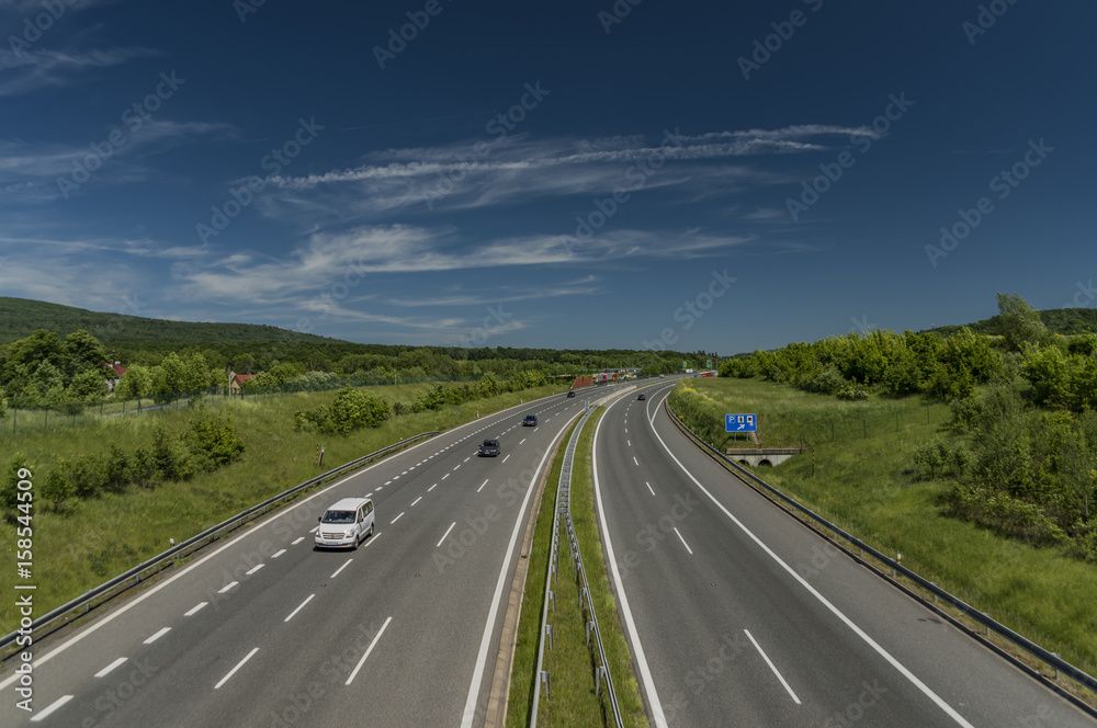 Highway near Usti nad Labem city
