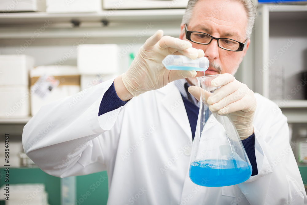 Scientist at work in his lab Scientist at work in his lab