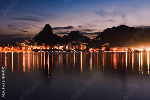 Reflective sunset in Rio de Janeiro photo