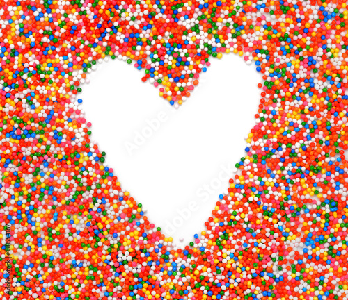 Heart Rainbow topping - colorful candy