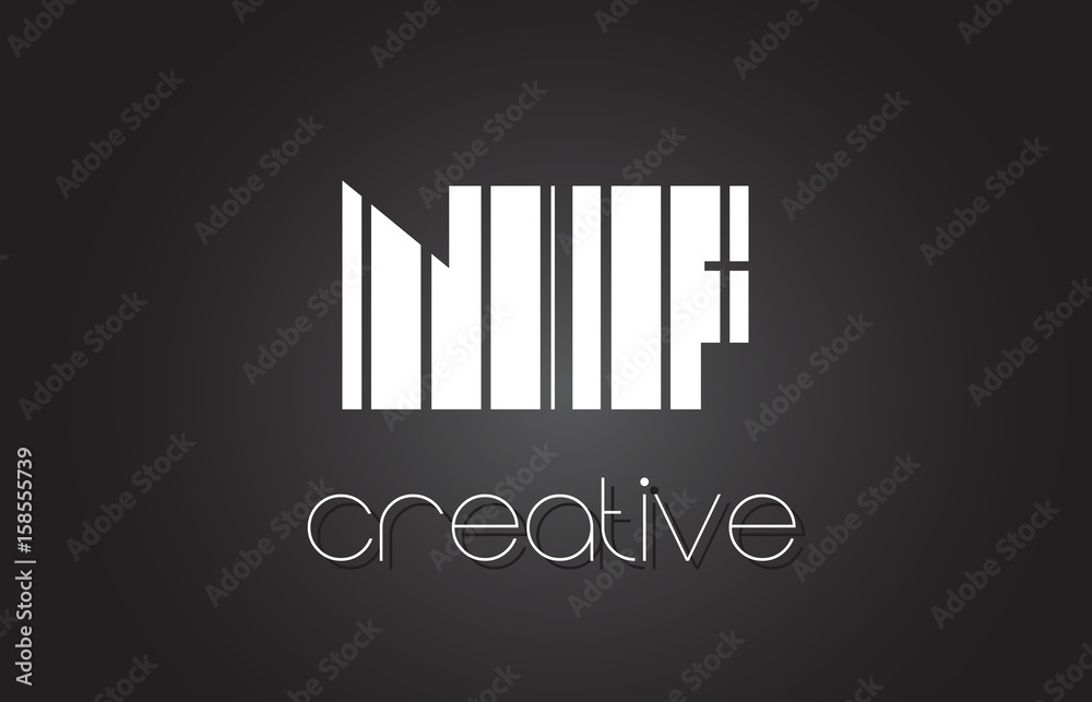 NF N F Letter Logo Design With White and Black Lines. NF N F Letter Logo Design With White and Black Lines.