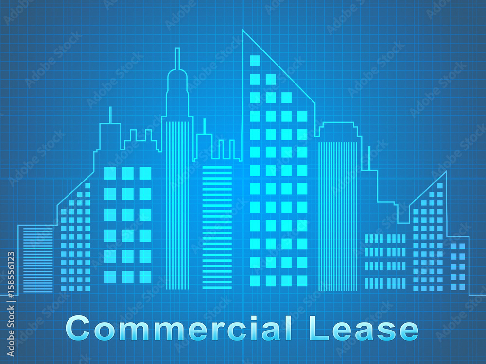 Commercial Lease Represents Real Estate Offices 3d Illustration
