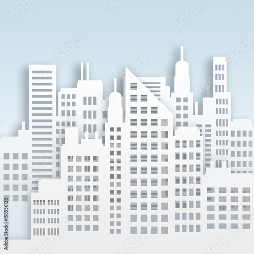 Skyscraper Buildings Displays Corporate Cityscape 3d Illustration