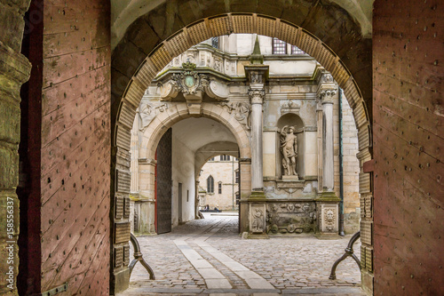 Three Gateways into the yard of the Kronborg castle. HDR-Photo