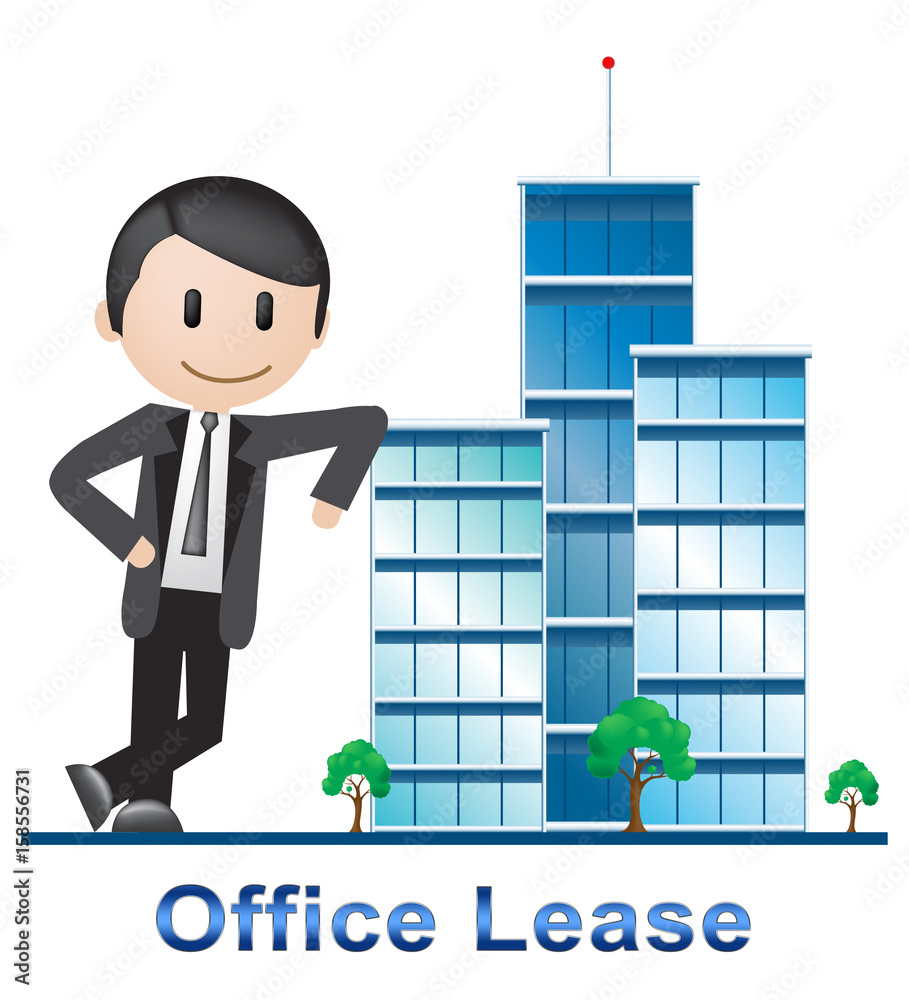 Office Lease Buildings Describing Real Estate 3d Illustration Office Lease Buildings Describing Real Estate 3d Illustration