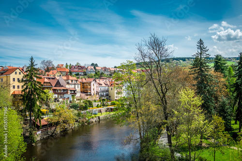 Medieval town of Český Krumlov on the Vltava river, Southern Bohemia © konoplizkaya