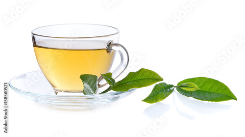 A cup of tea isolated on white