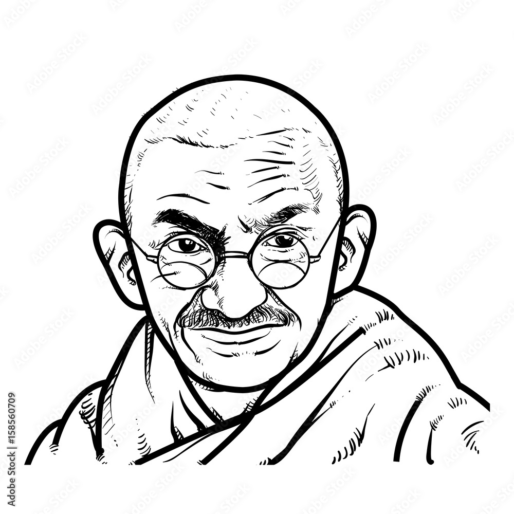 Gandhi Jayanti - Mahatma Gandhi Drawing | Pencil Sketch for Beginners | How  to draw Mahatma Gandhi - YouTube