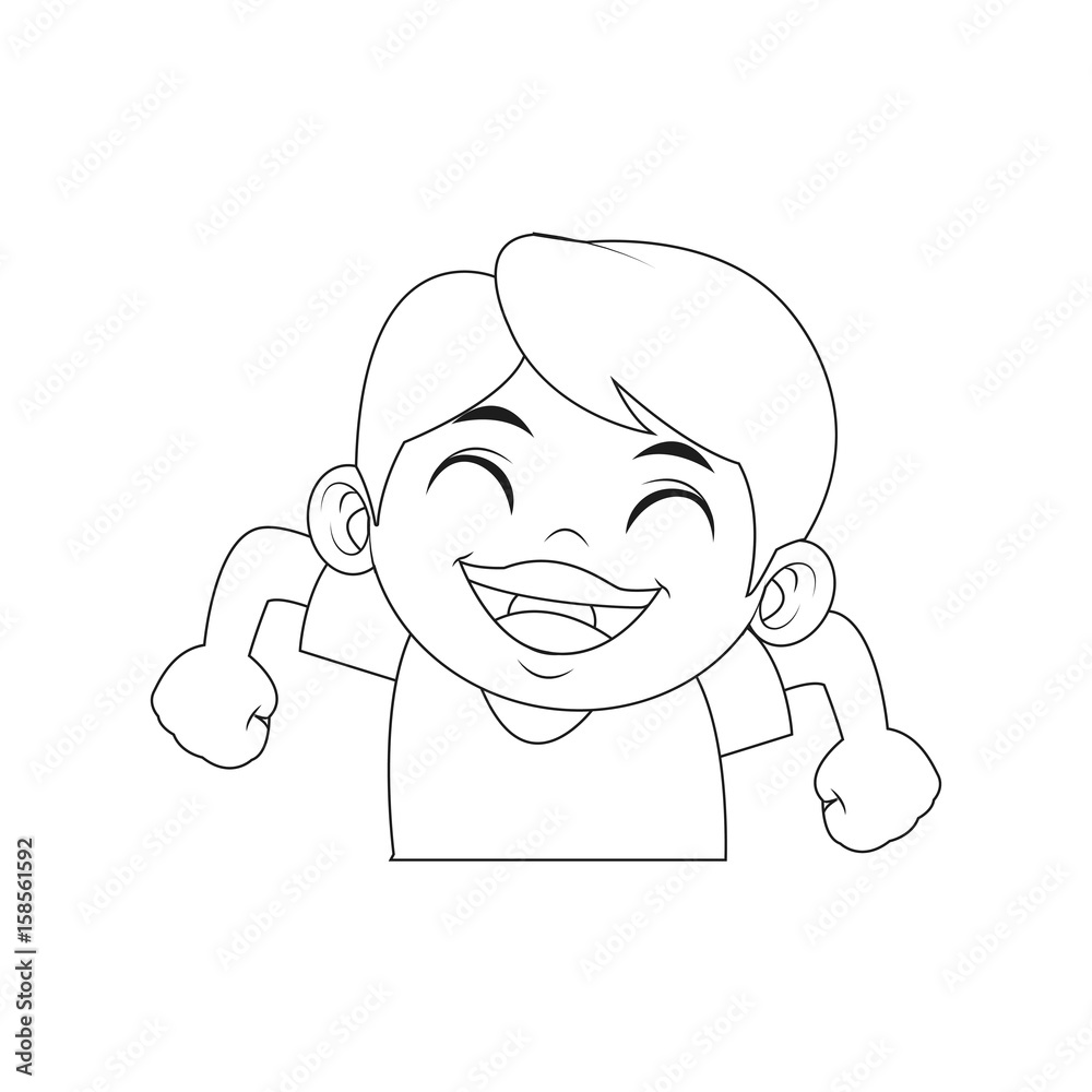 cute boy character comic young happy icon vector illustration cute boy character comic young happy icon vector illustration