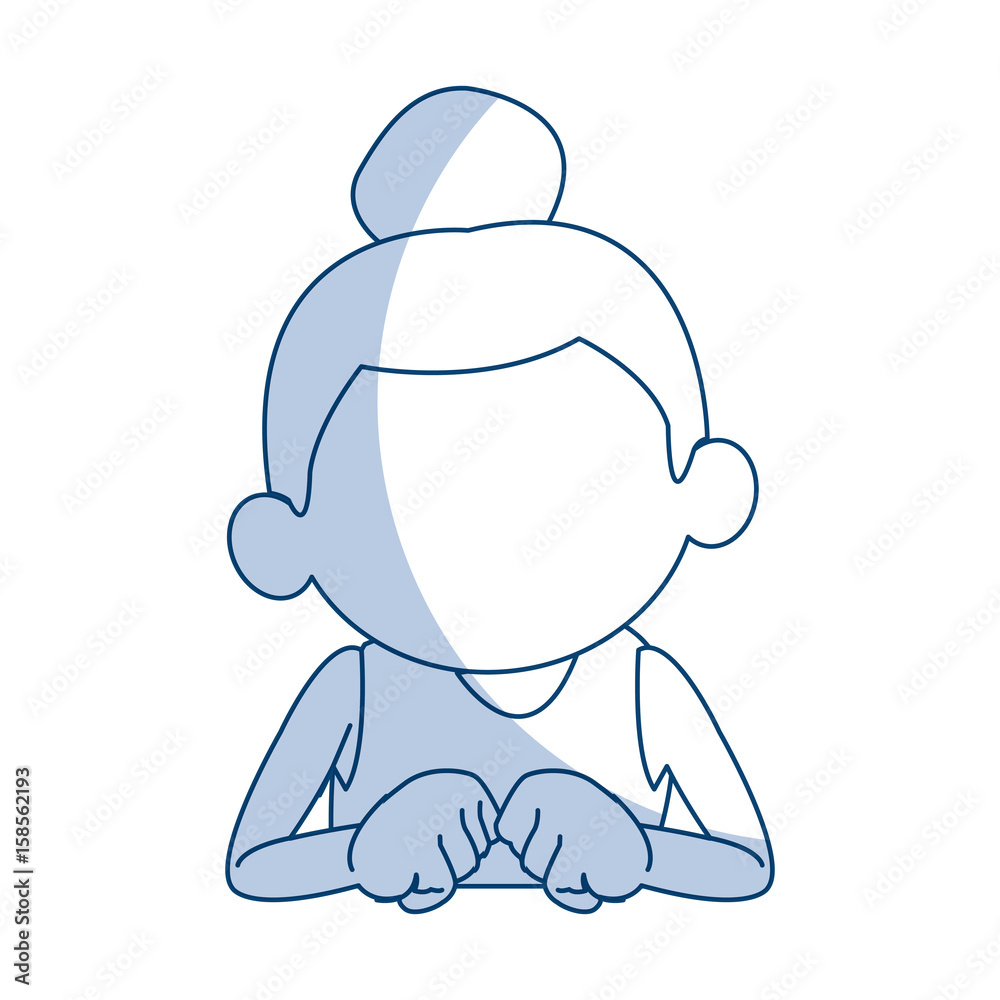 Fototapeta premium cute face girl smiling young child image vector illustration