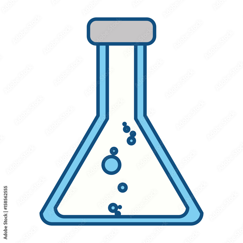 Erlenmeyer Flask chemestry icon vector illustration graphic design