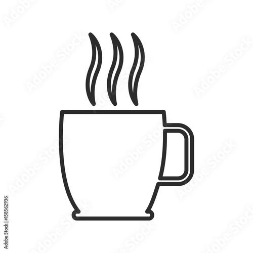 cup of hot drink coffee tea aroma liquid vector illustration