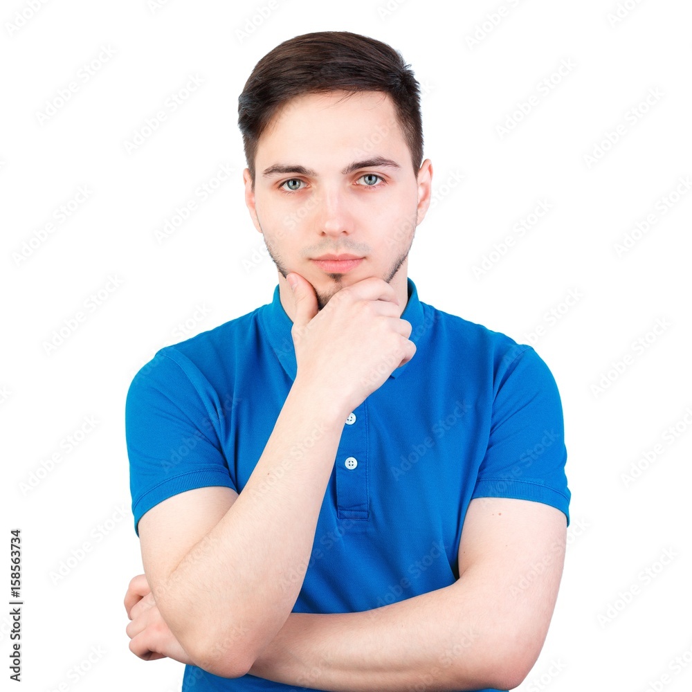 Portrait of a handsome young man on a white background. Portrait of a handsome young man on a white background.