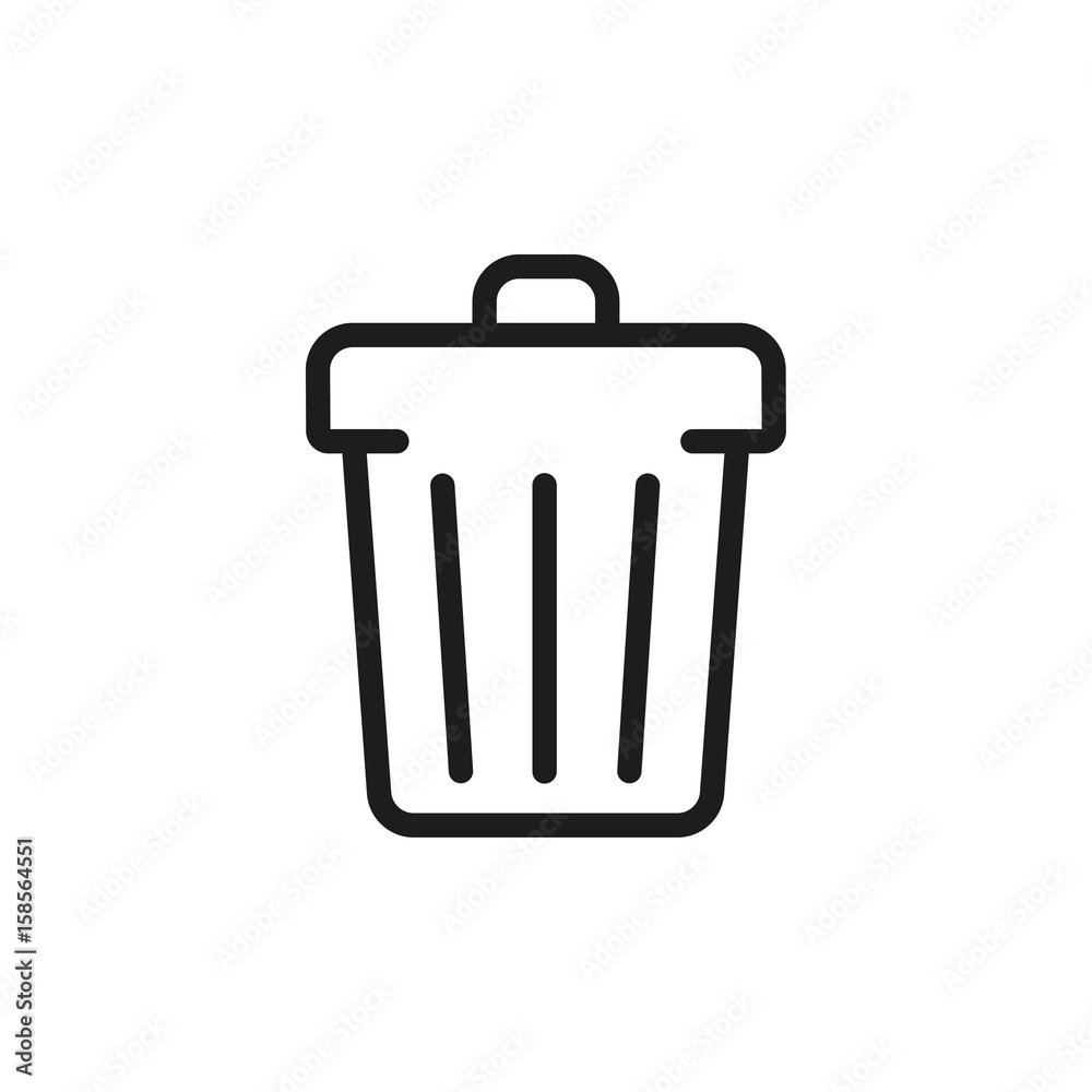 Bin - vector icon. Bin - vector icon.