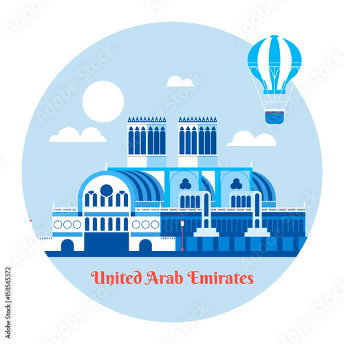 United Arab Emirates travel icon. Vector illustration