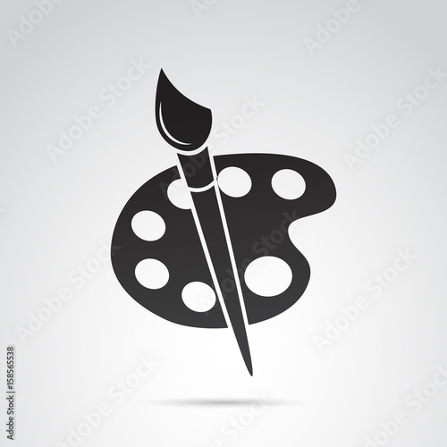 Paint brush vector icon.