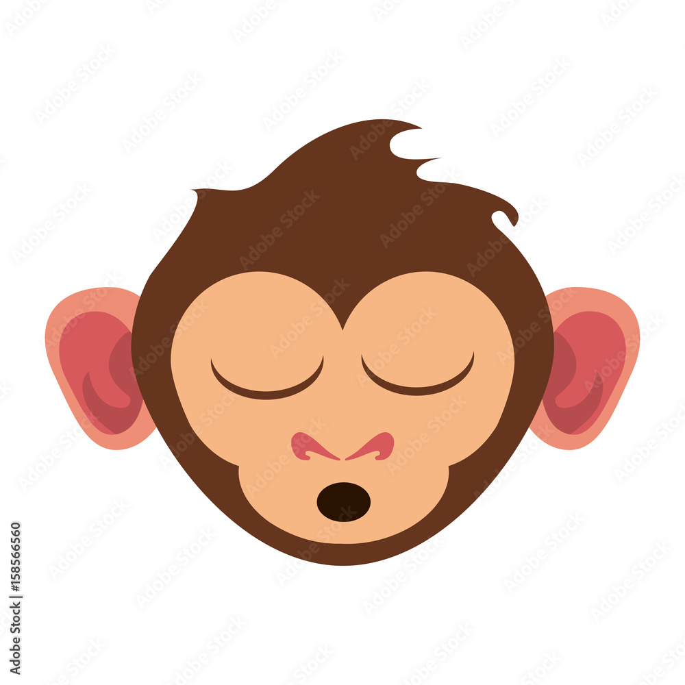 cute expressive monkey sleeping cartoon icon image vector illustration design cute expressive monkey sleeping cartoon icon image vector illustration design