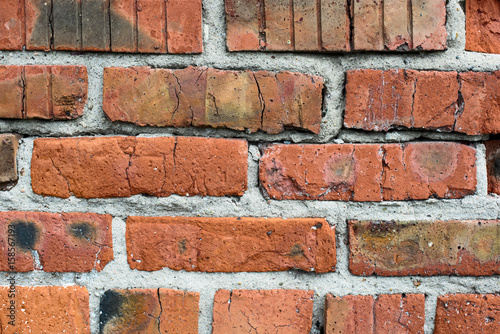 Texture of a surface of an old brick wall