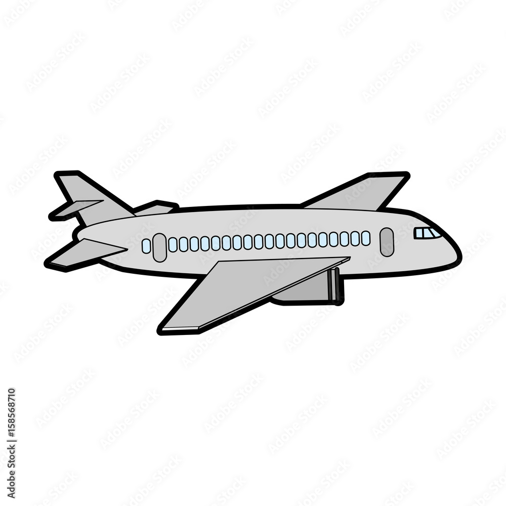 commercial airplane sideview icon image vector illustration design commercial airplane sideview icon image vector illustration design