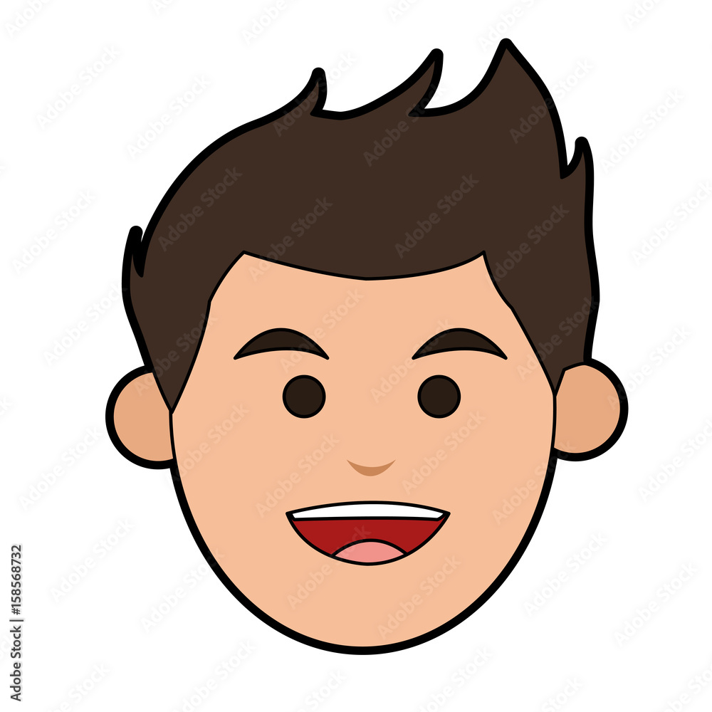 head of smiling man icon image vector illustration design head of smiling man icon image vector illustration design