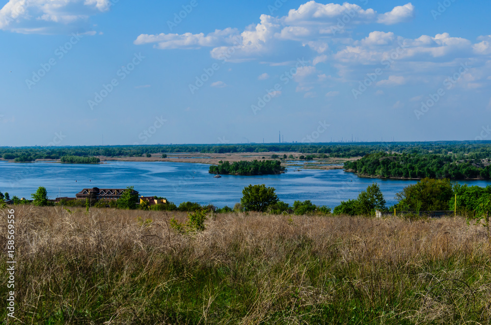 View on a river Dnieper on spring