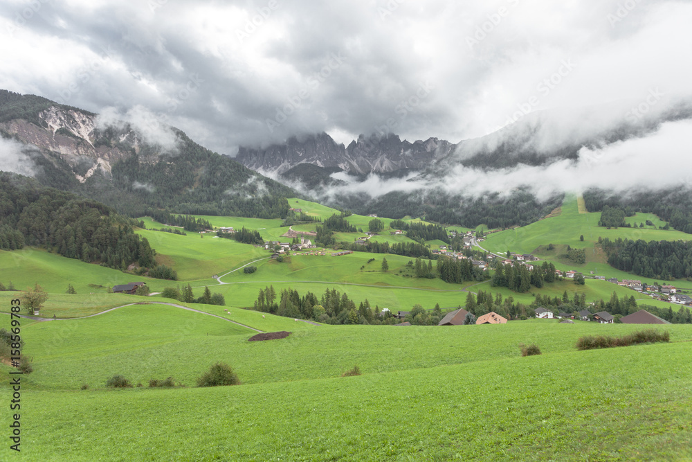 St. Magdalena is a small Italian mountain town in the Dolomites. St. Magdalena is a small Italian mountain town in the Dolomites.