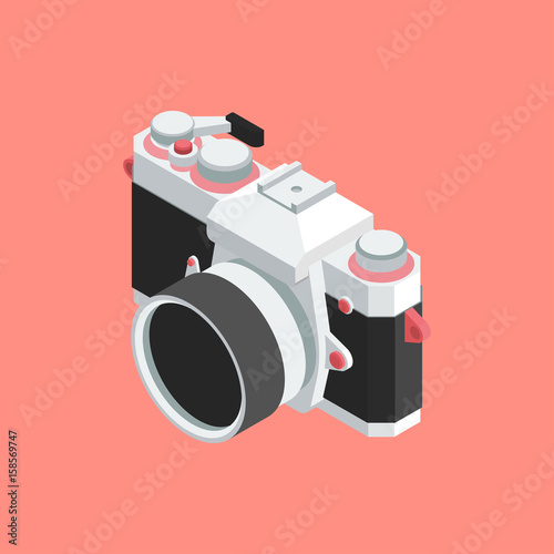 Analog SLR Camera Vector Illustration VOL.01