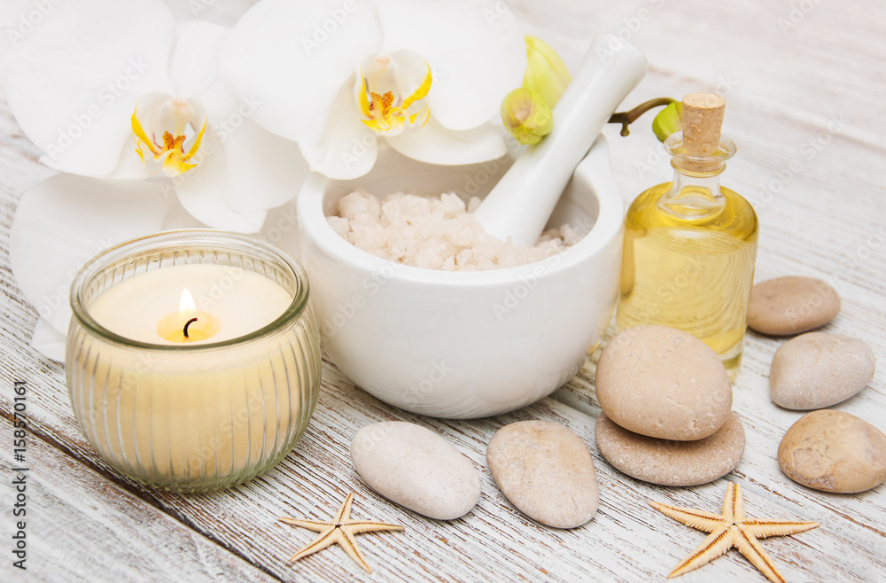 Spa products with orchids